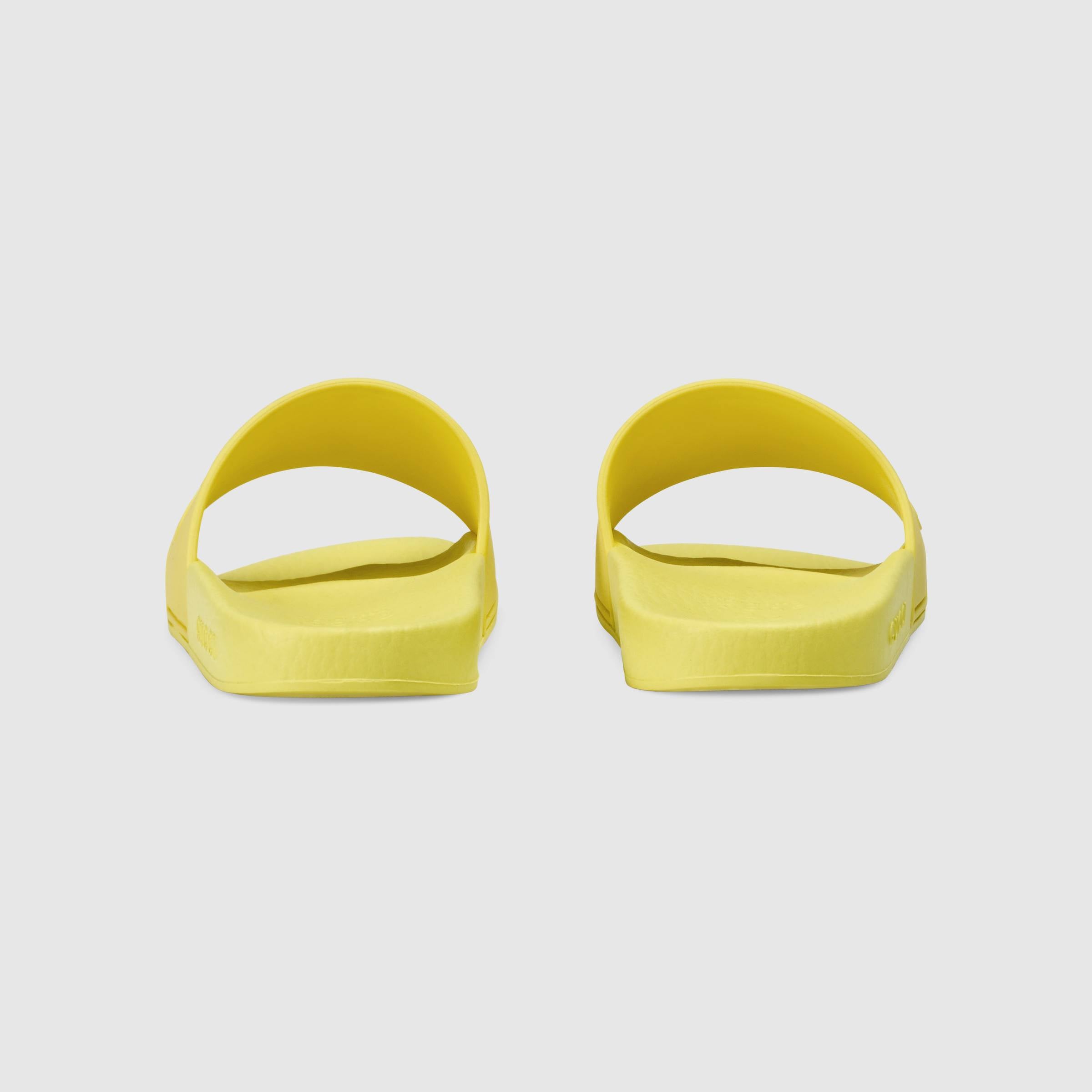 Girls Yellow Logo Sandals