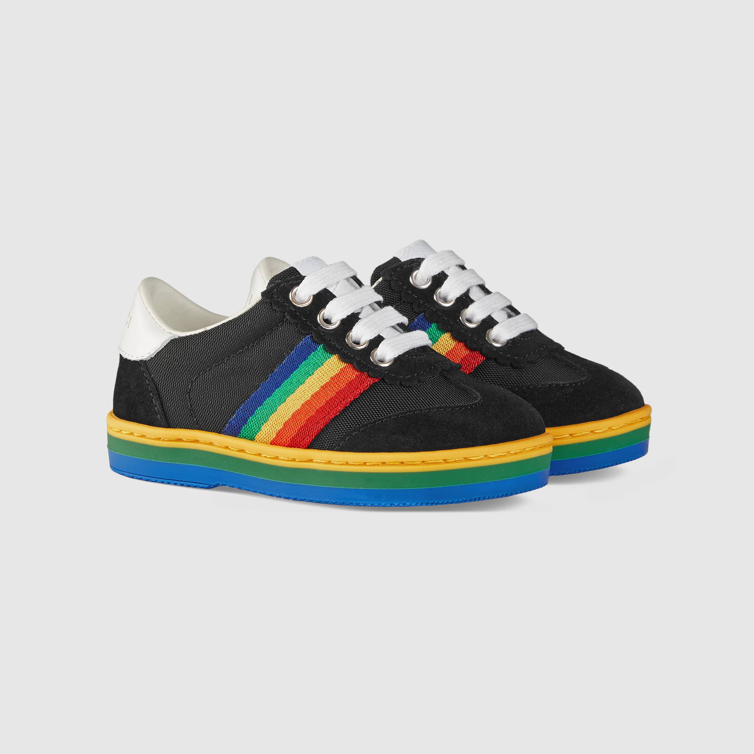 Baby Boys Black & Chromatic Stripes Shoes