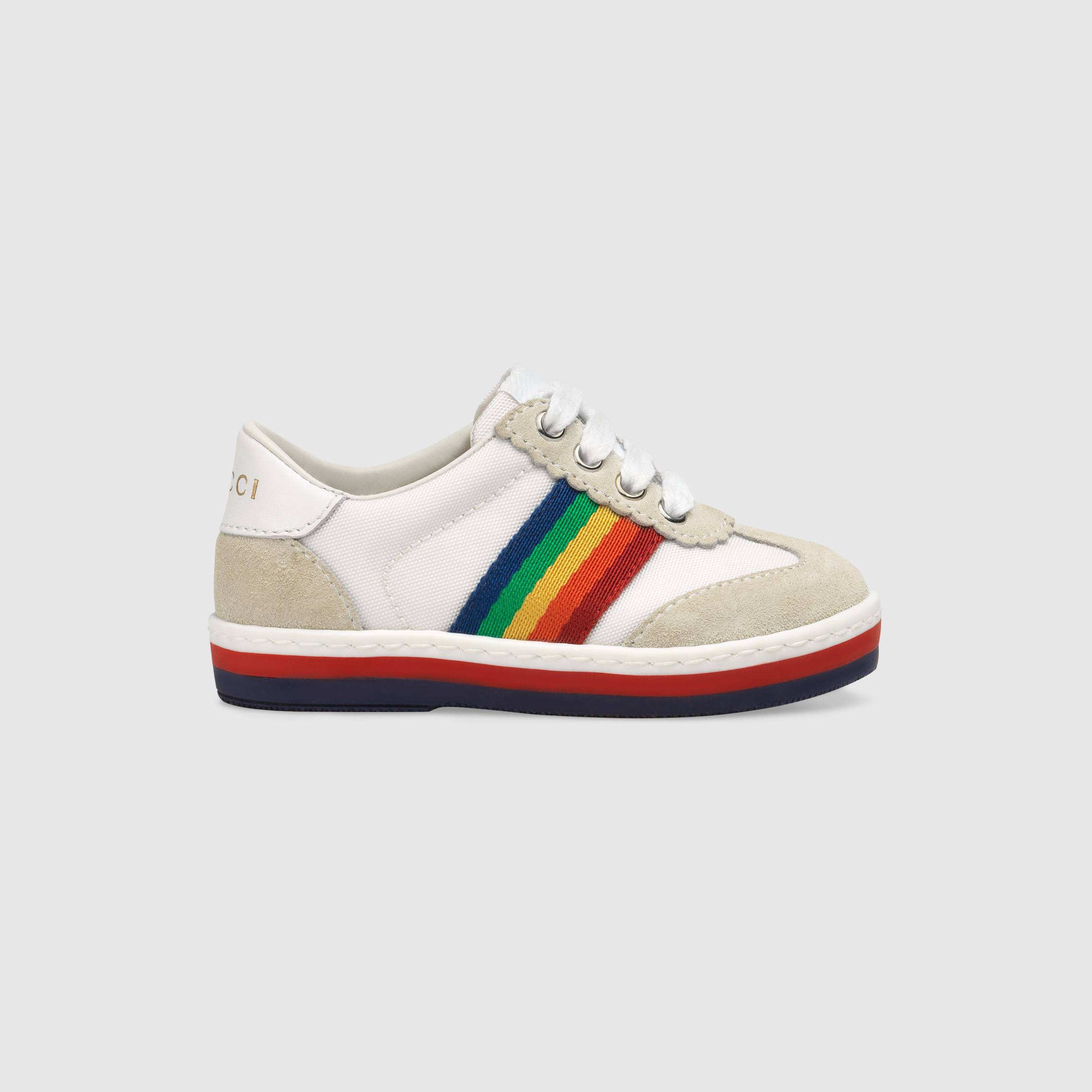 Baby White & Chromatic Stripes Shoes
