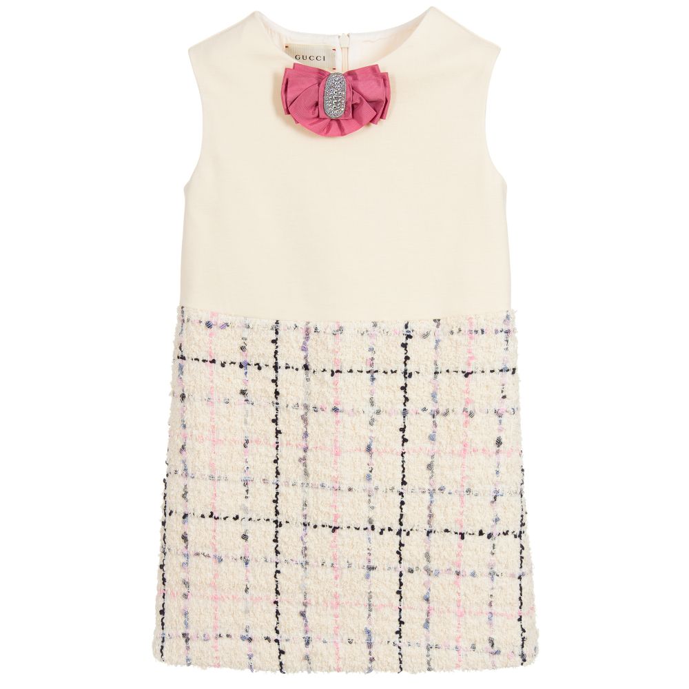Girls Ivory & Light Blue Dress