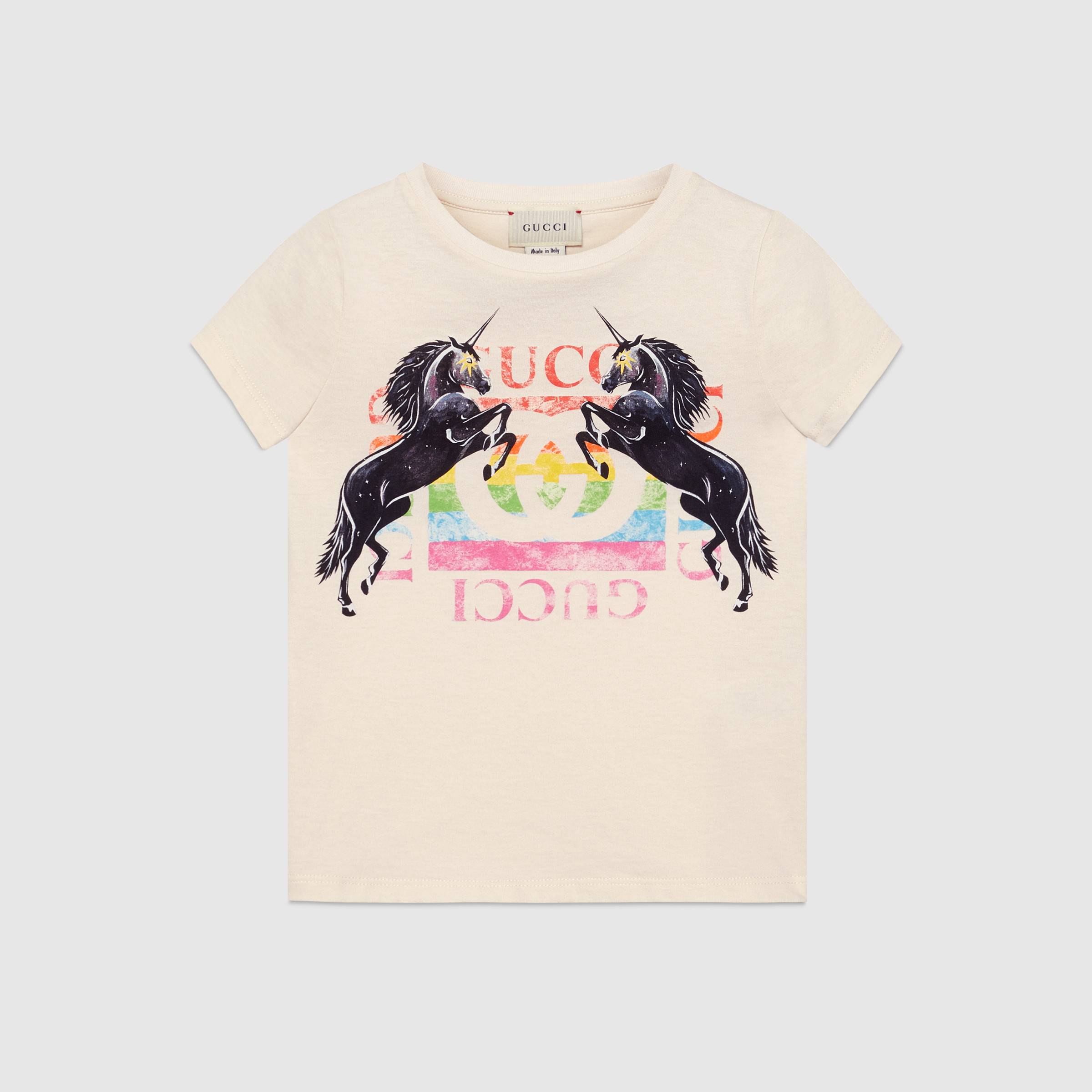 Girls Light Yellow Printed Cotton T-shirt