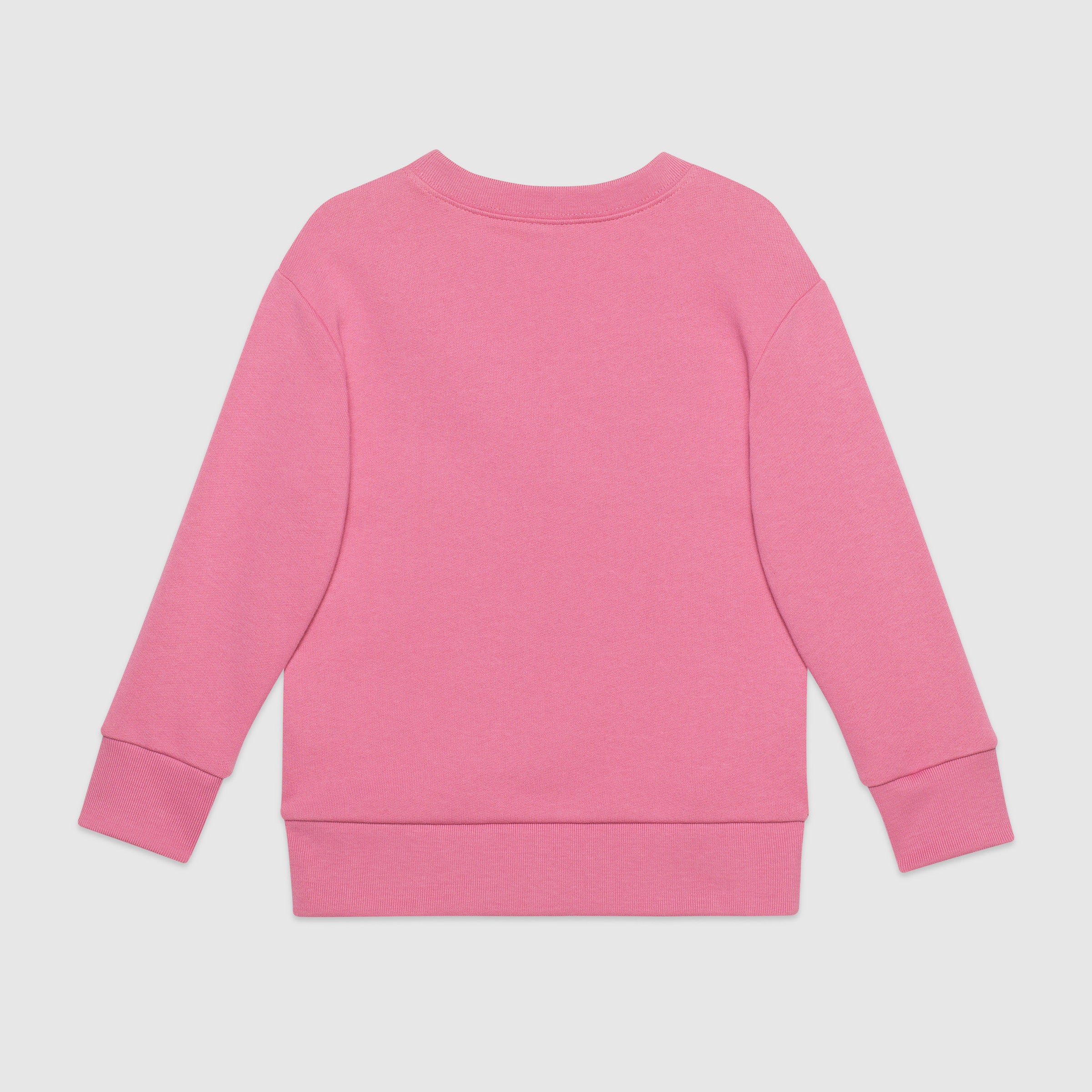 Girls Pink Logo Cotton Sweatshirt