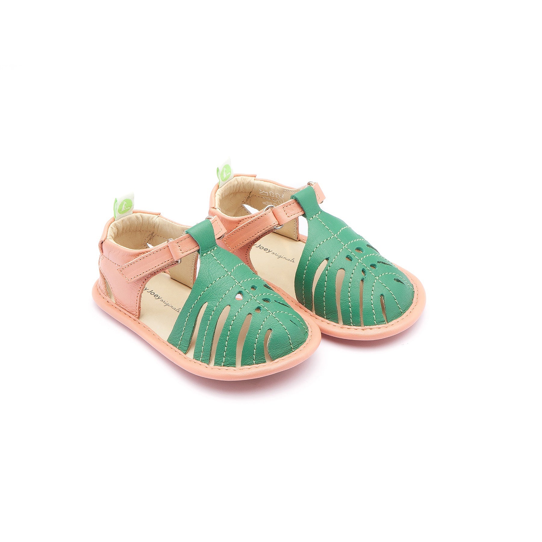 Baby Girls Green Leather Sandals