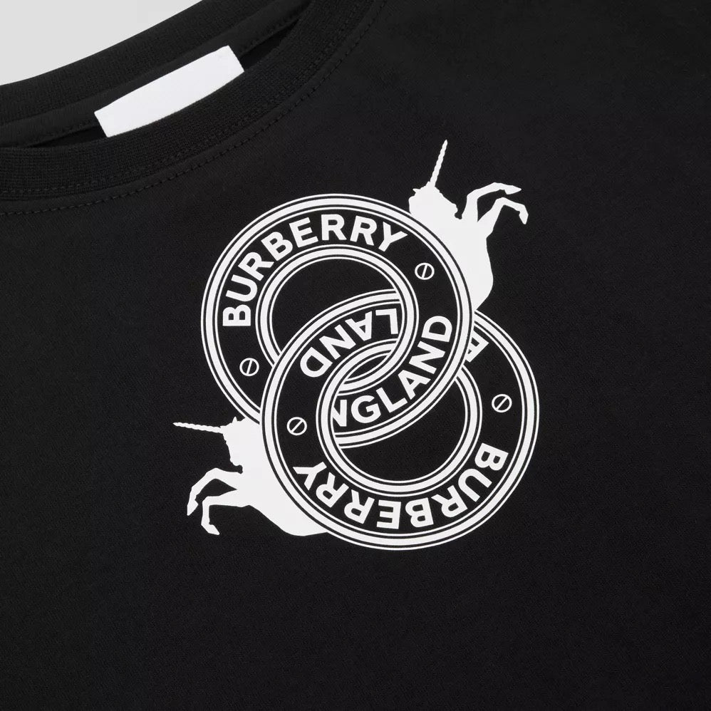 Boy & Girls Black Logo T-Shirt