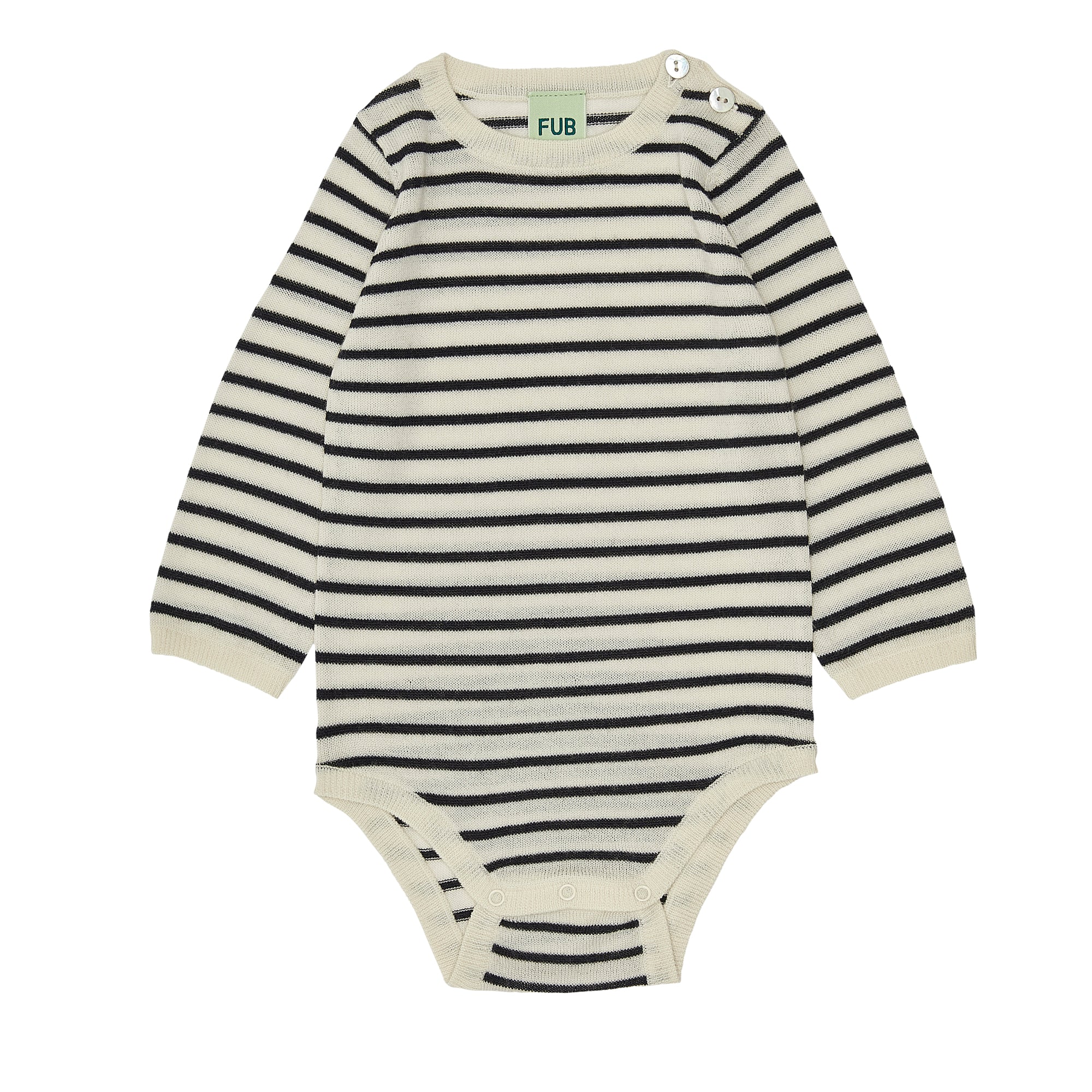 Baby Boys & Girls White Stripes Wool Babysuit