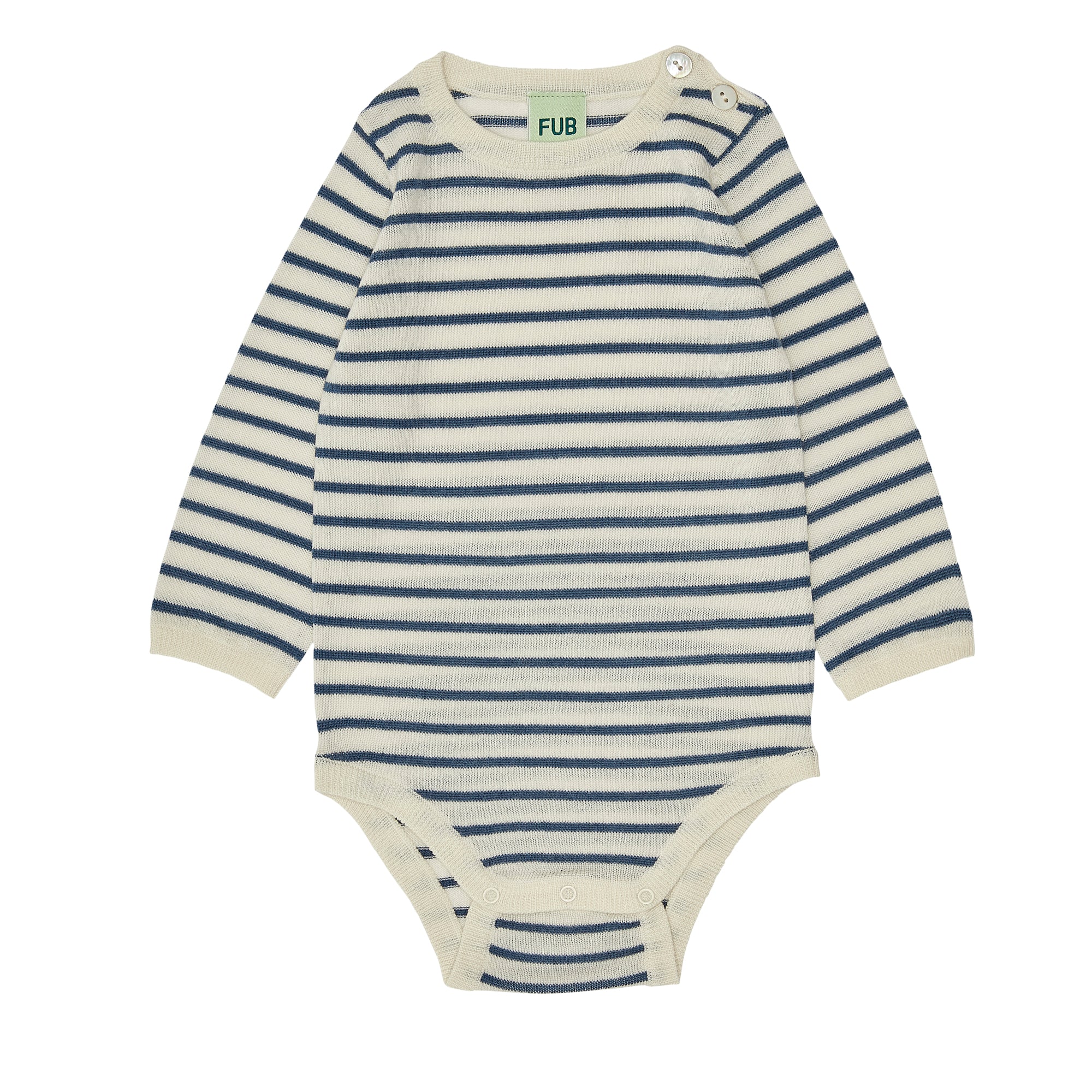 Baby Boys & Girls Blue Stripes Wool Babysuit