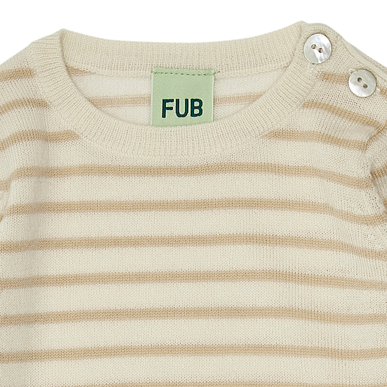 Baby Boys & Girls Yellow Stripes Wool Babysuit