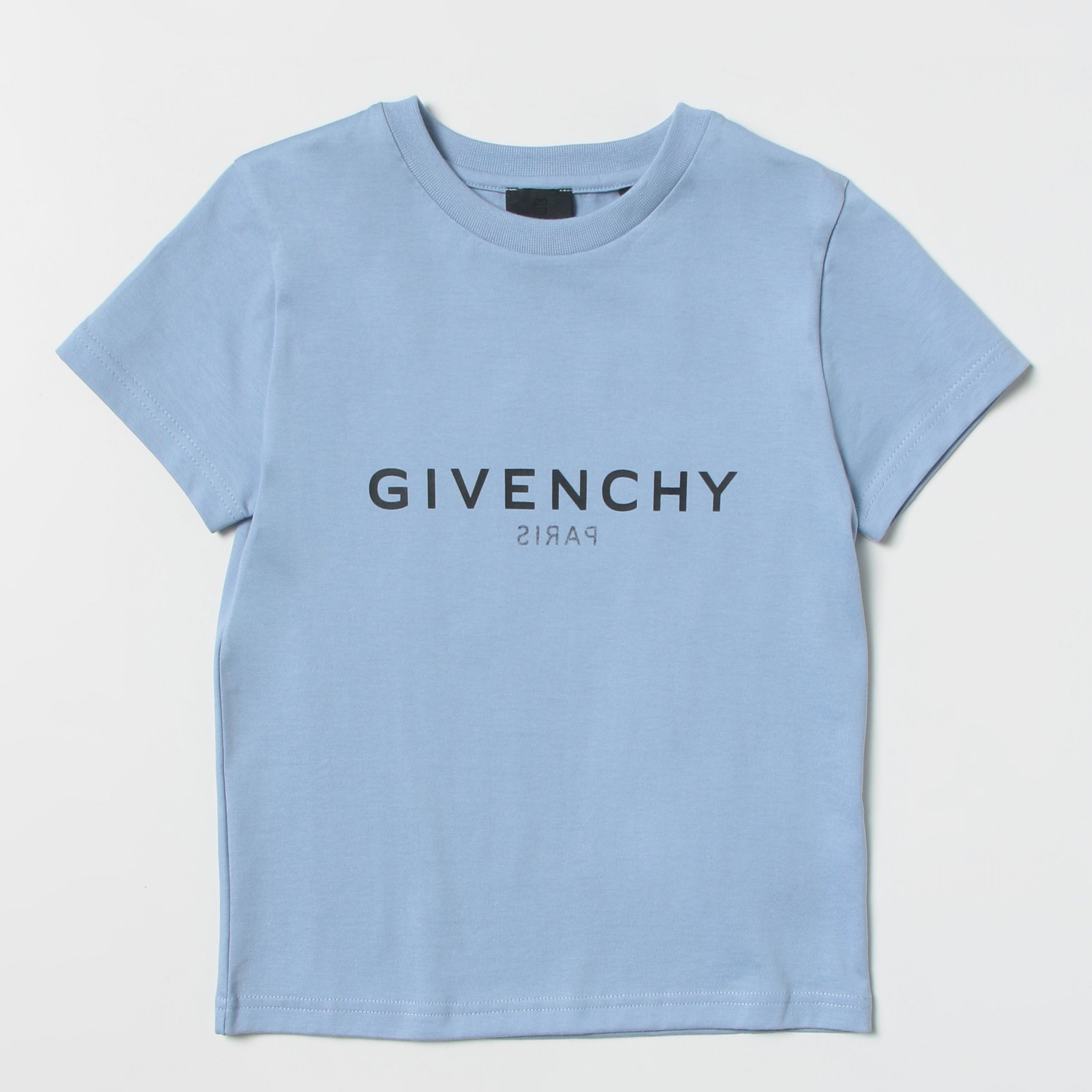 Boys Blue Logo Cotton T-Shirt
