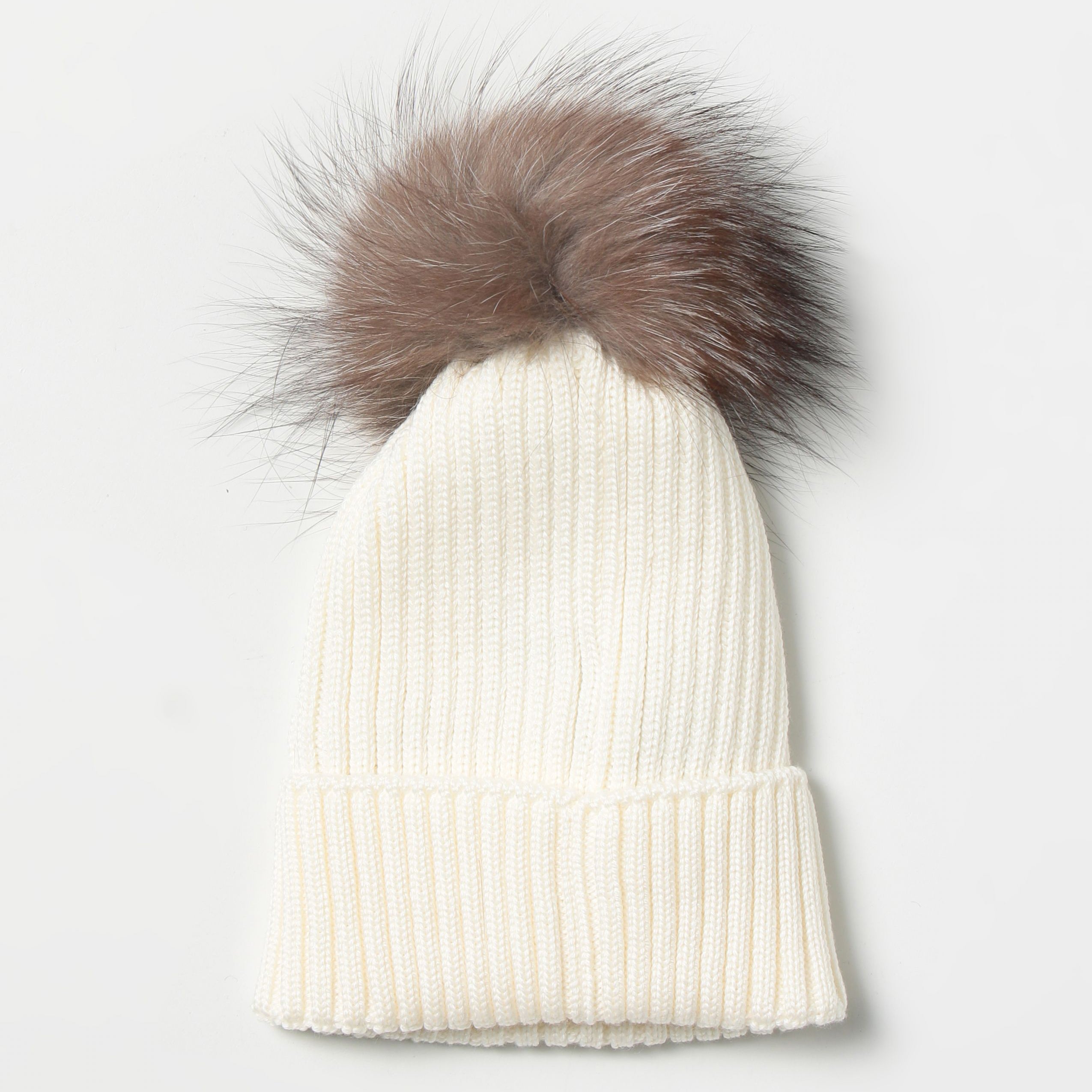 Boys & Girls White Wool Hat