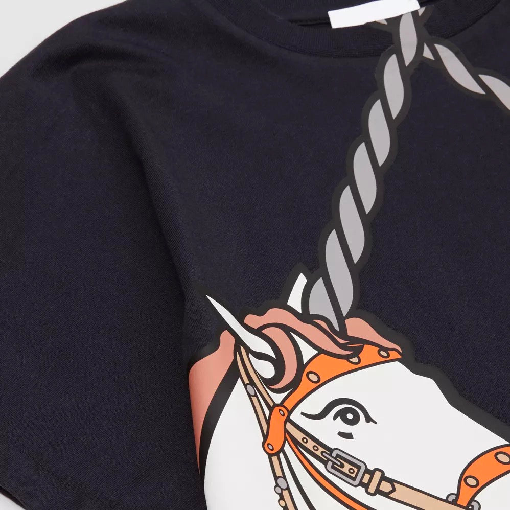 Girls Ink Print Cotton T-Shirt