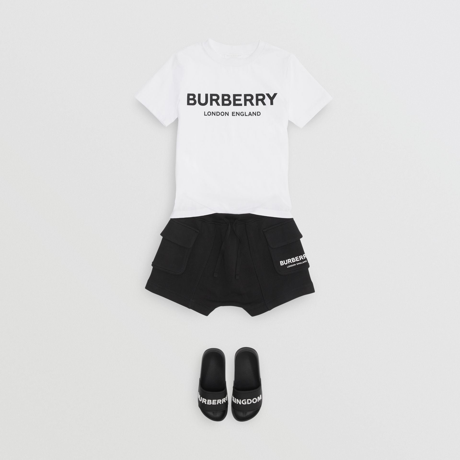 Girls White Cotton T-shirt