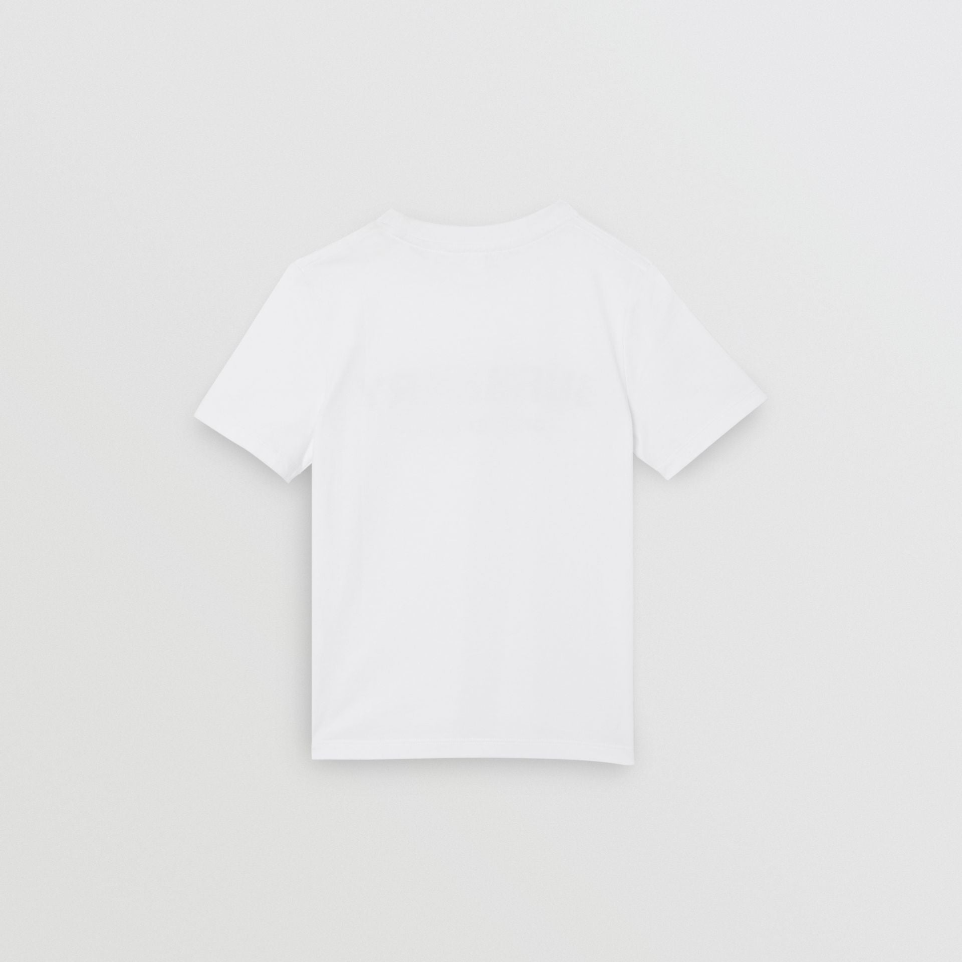 Girls White Cotton T-shirt