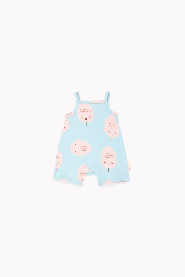 Baby Boys & Girls Light Blue Cotton Babysuits