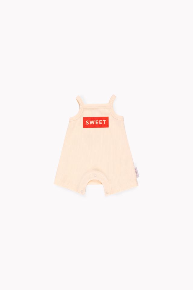 Baby Girls Cream & Red Cotton Babysuits