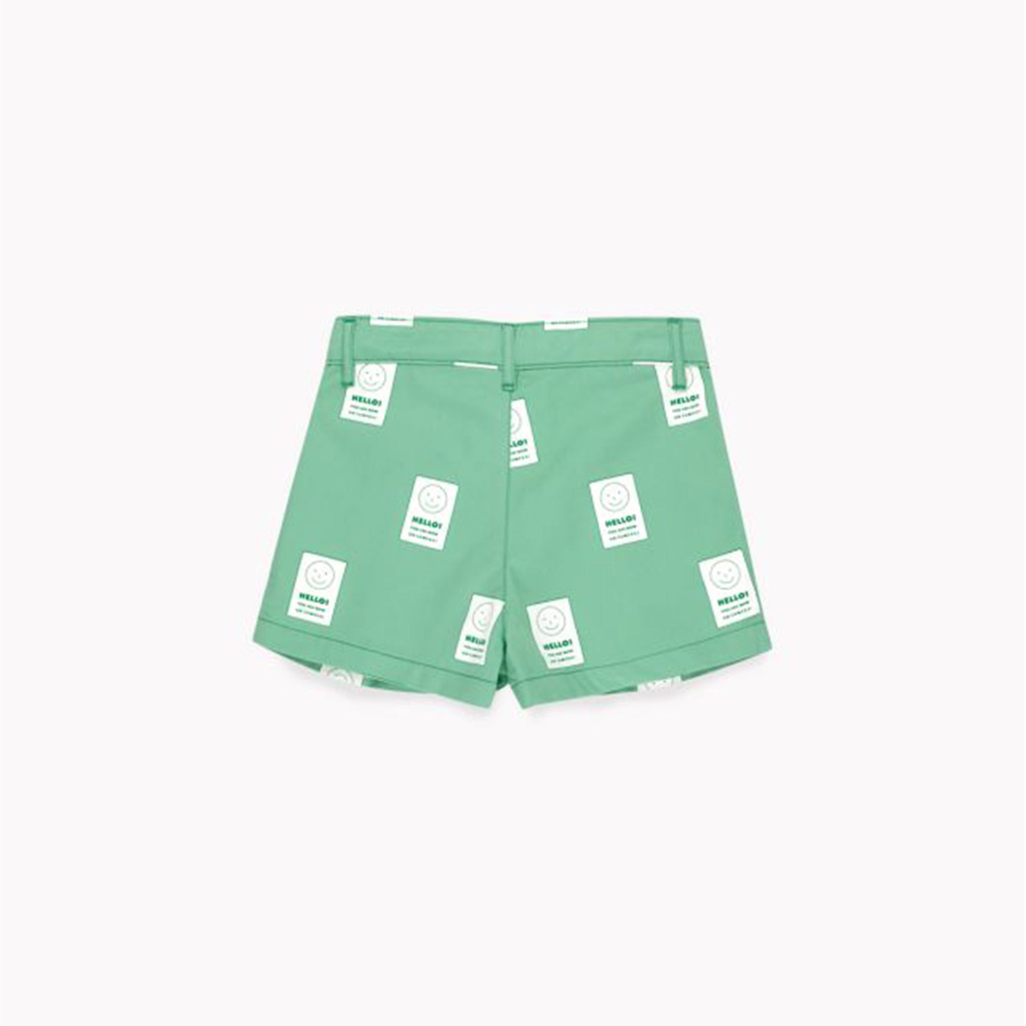 Baby Emerald White Cotton Shorts