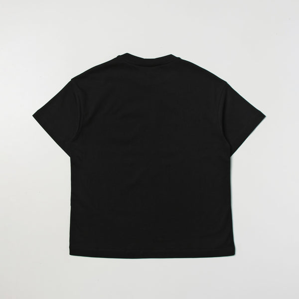Boys & Girls Black Logo Cotton T-Shirt