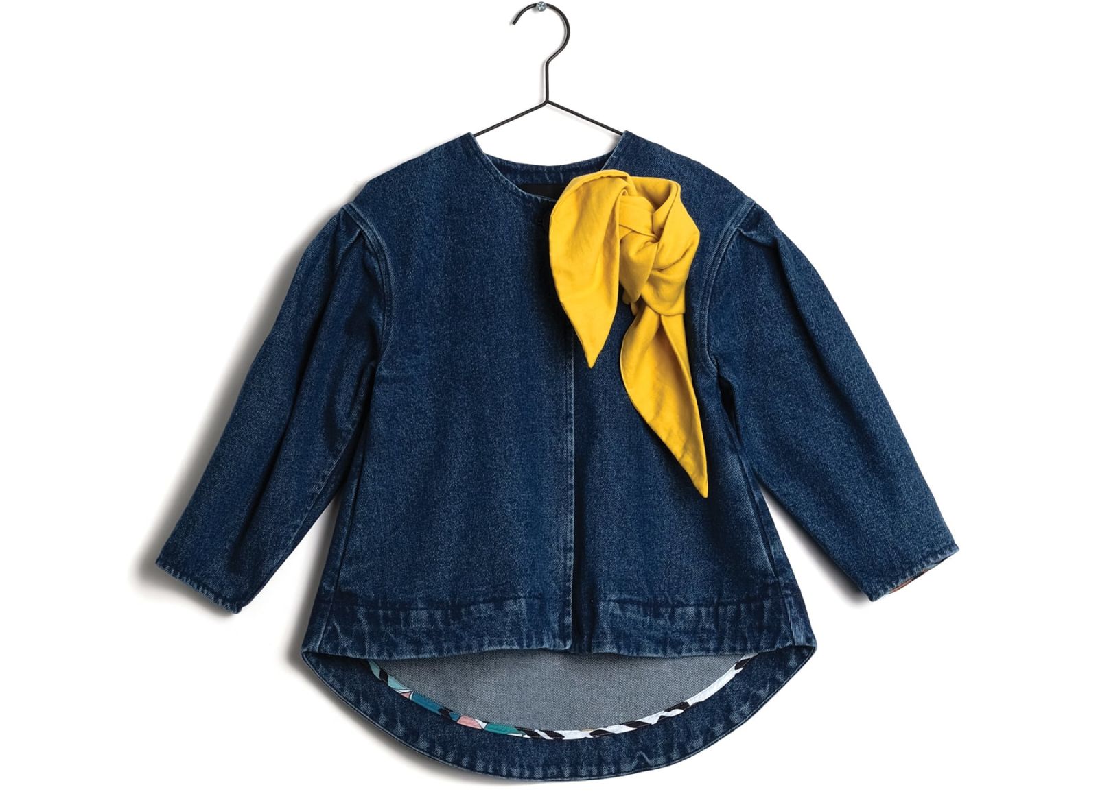 Girls Blue Denim Cotton Coat