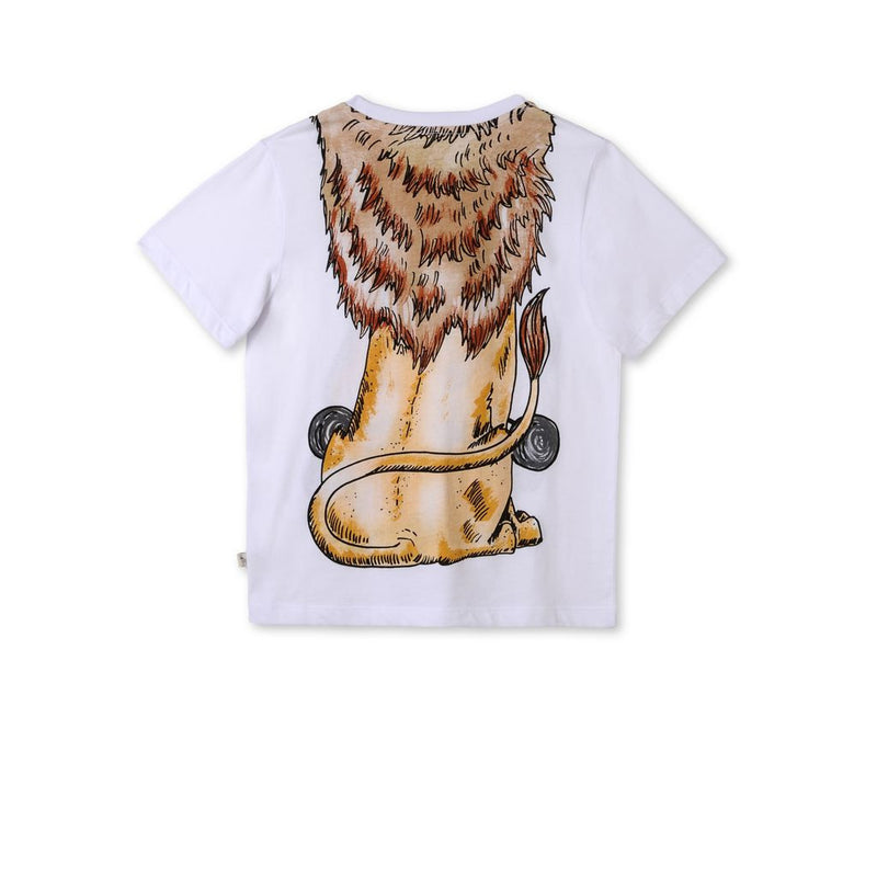 Boys & Girls White Lion Printed Cotton 'Arrow' T-Shirt - CÉMAROSE | Children's Fashion Store - 2