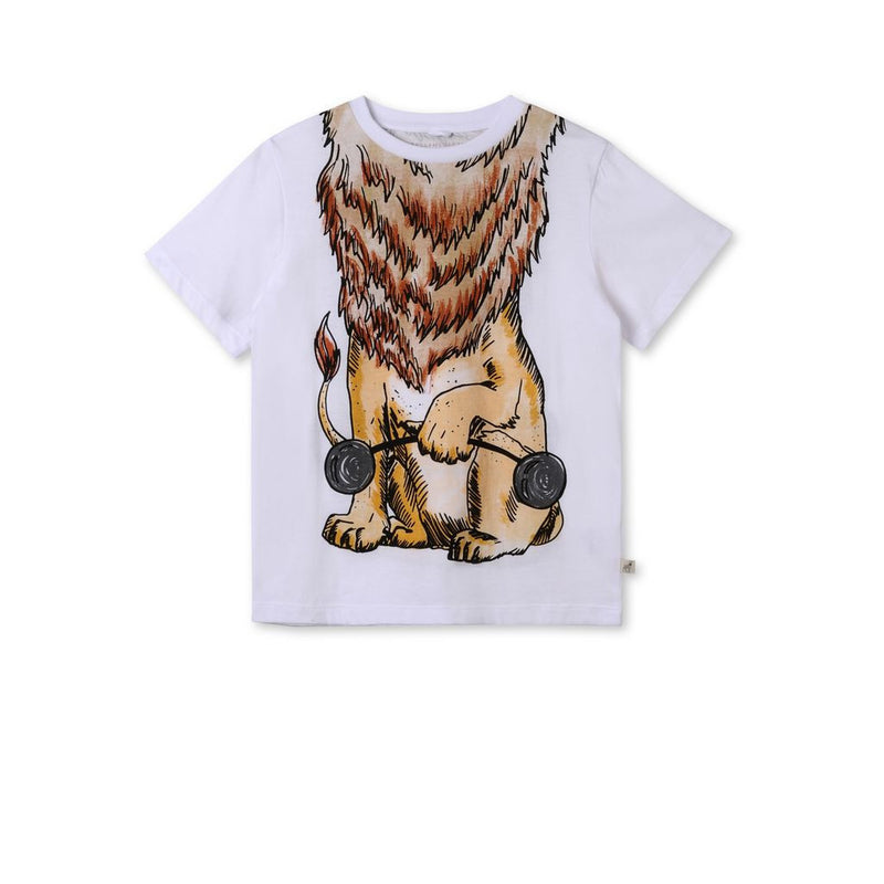 Boys & Girls White Lion Printed Cotton 'Arrow' T-Shirt - CÉMAROSE | Children's Fashion Store - 1