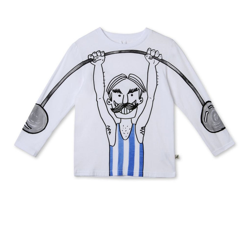 BoysWhite Fancy Printed 'Barley' Cotto T-Shirt - CÉMAROSE | Children's Fashion Store - 1