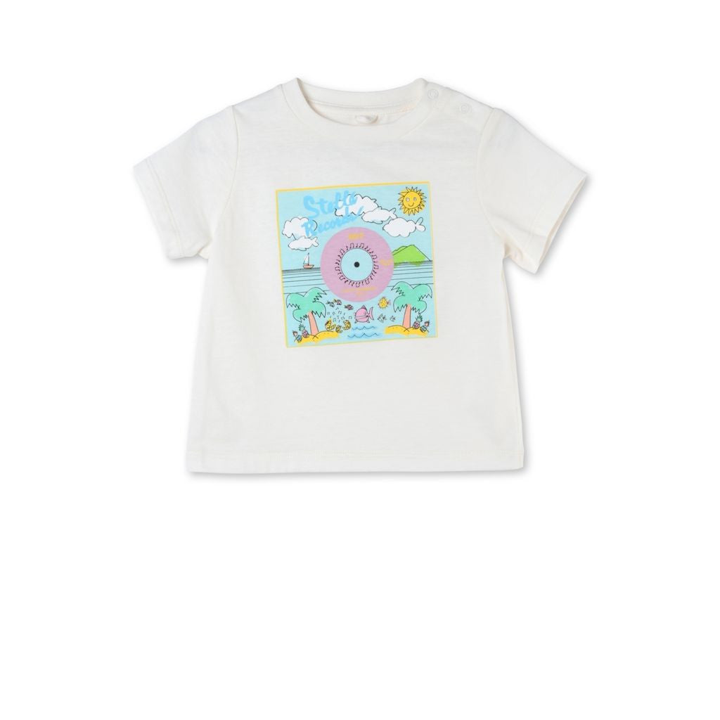 Baby Boys White Stella Records Chuckle T-shirt