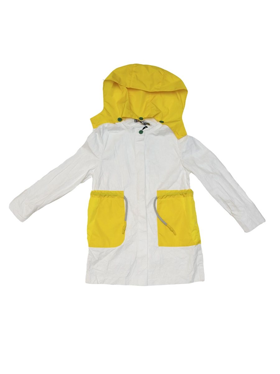 Girls White & Yellow Coat