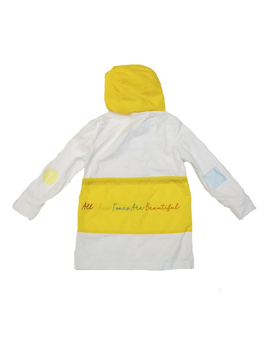 Girls White & Yellow Coat