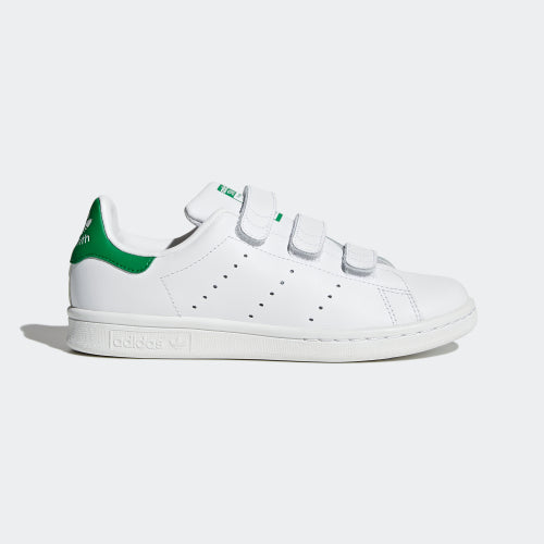 Girls White & Green "STAN SMITH" Shoes