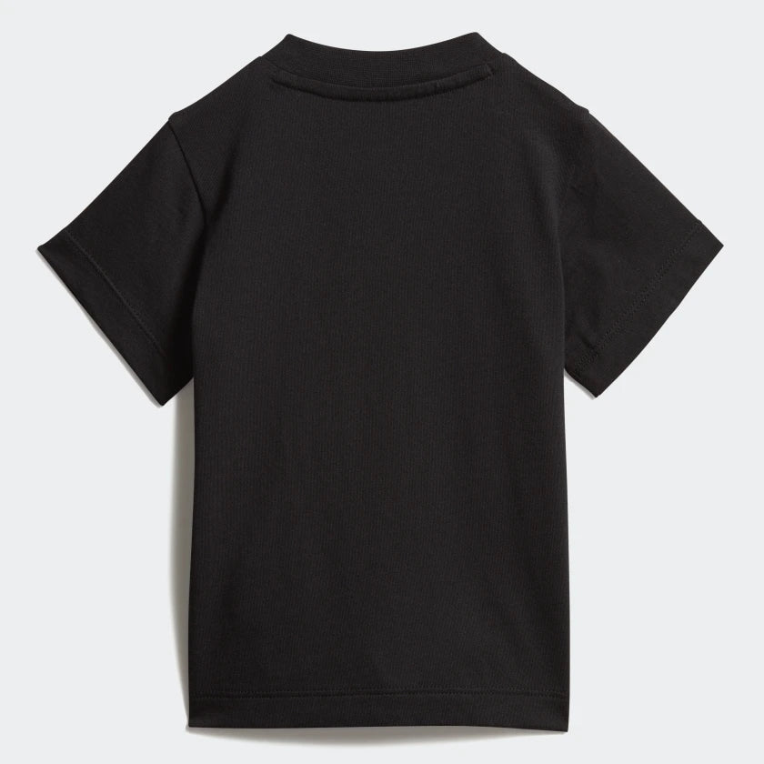 Baby Boys & Girls Black Trefoil Cotton T-shirt