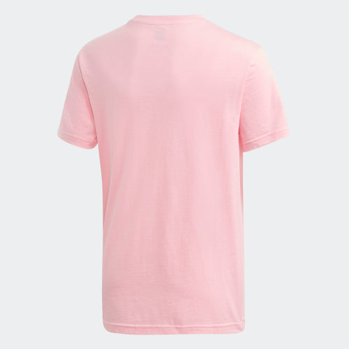 Girls Light Pink Trefoil Cotton T-shirt