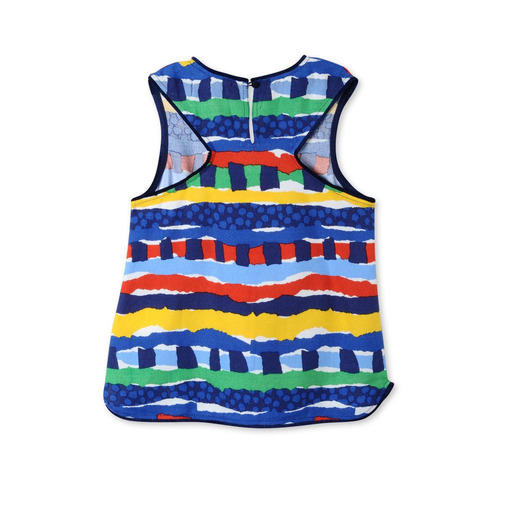 Girls Festival Island Print Henrietta Top