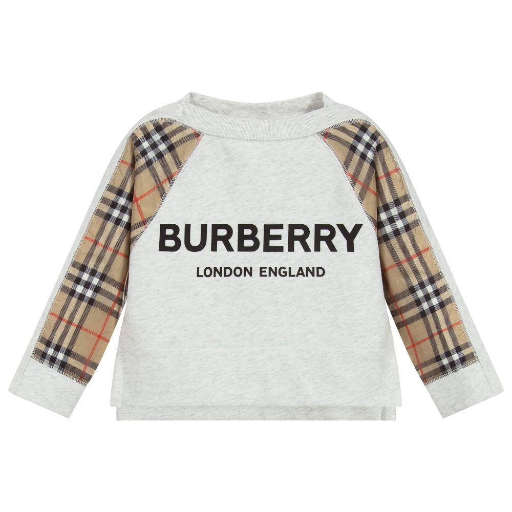 Girls White Logo Cotton Sweater