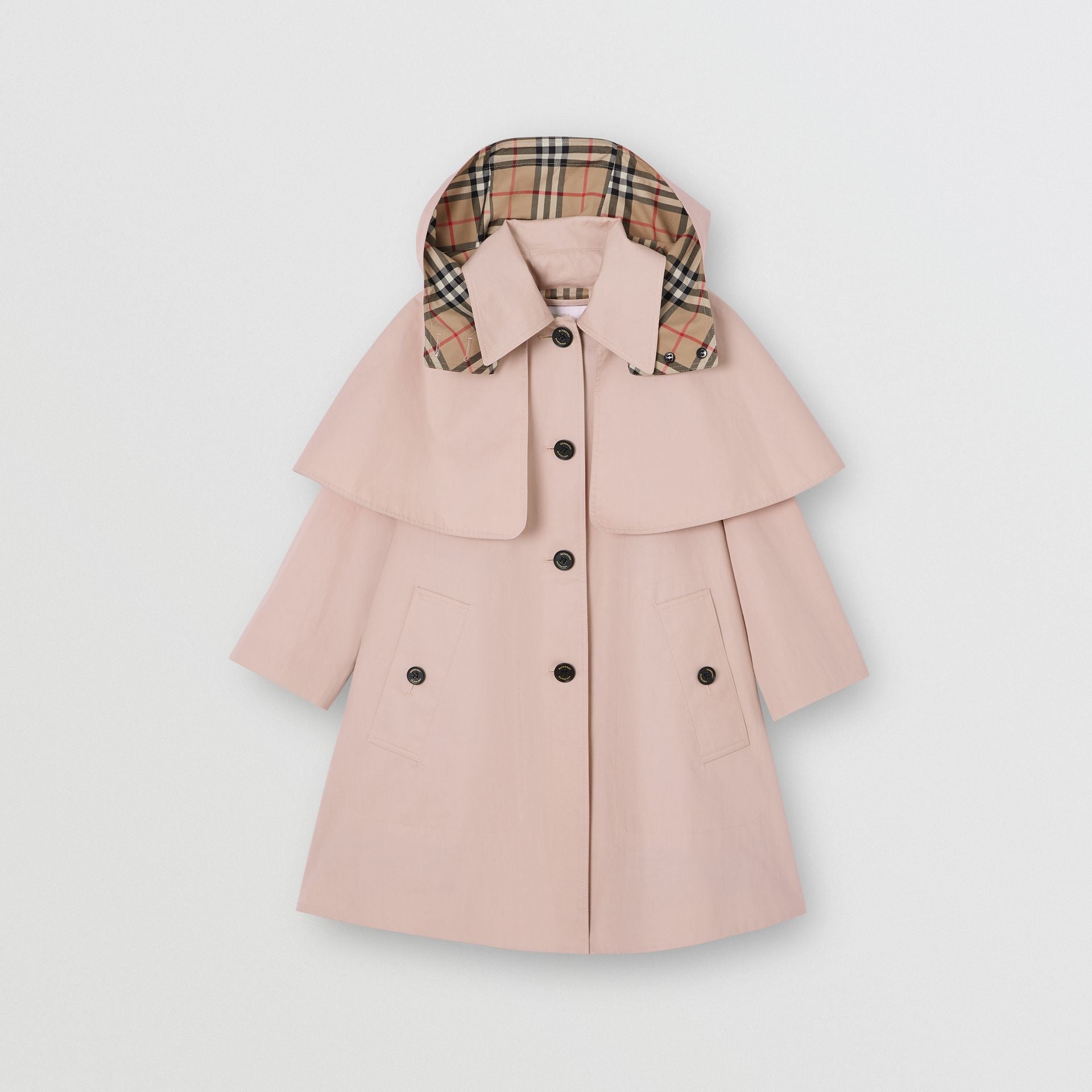 Girls Light Pink Cotton Coat