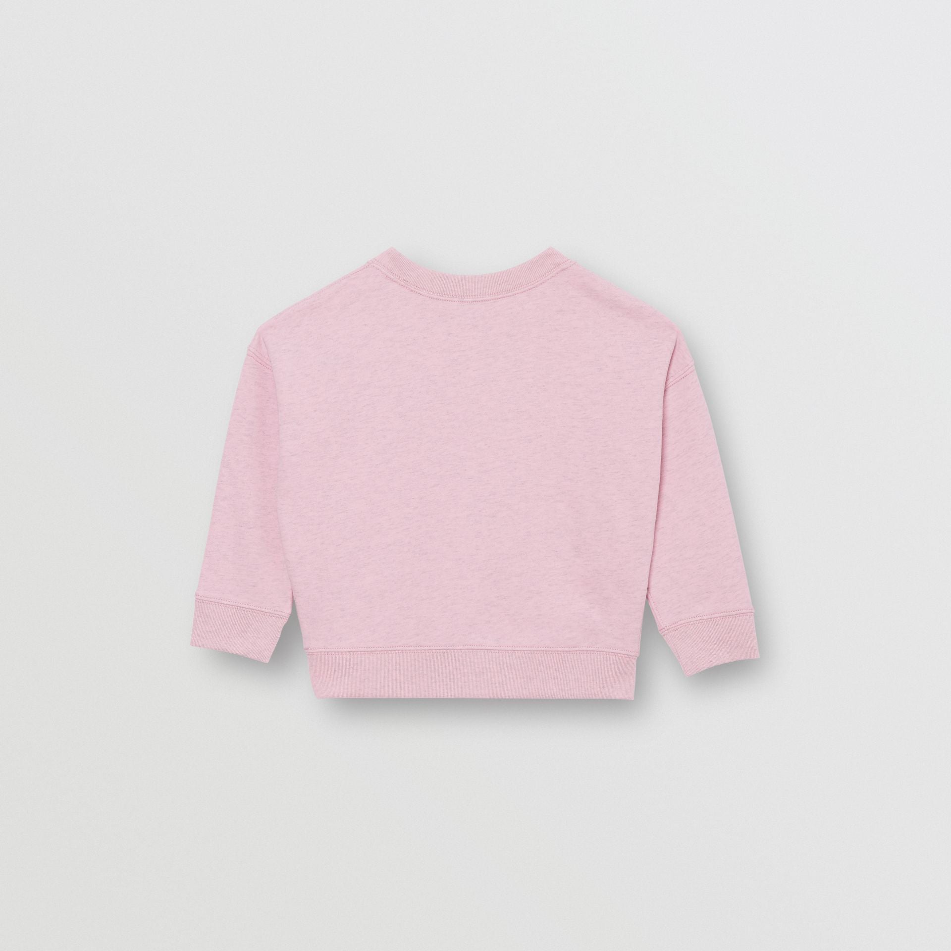 Girls Light Pink Logo Cotton Sweater