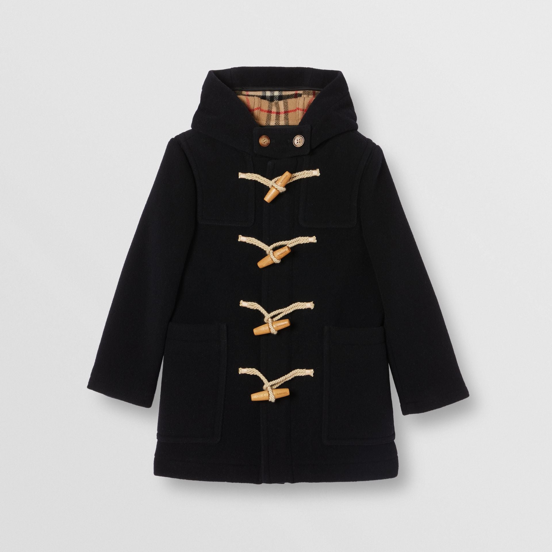 Boys Navy Wool Coat