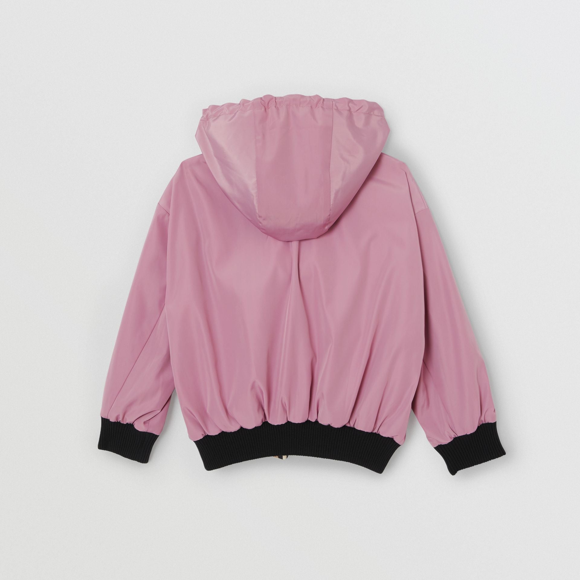 Girls Pink & Beige Stripes Bilateral Jacket
