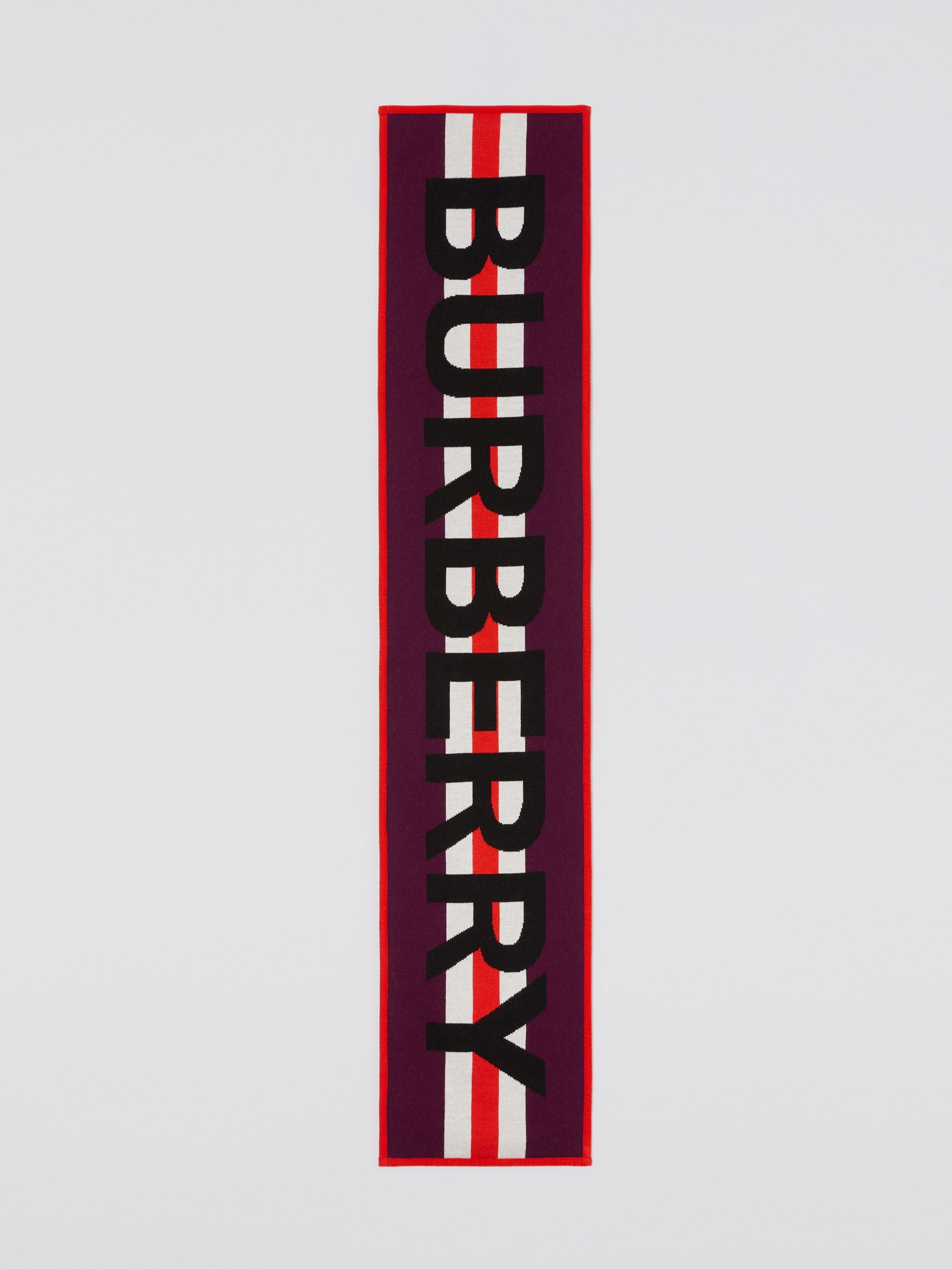 Boys & Girls Burgundy Logo Merino Wool Scarf (132.5 x 27CM)