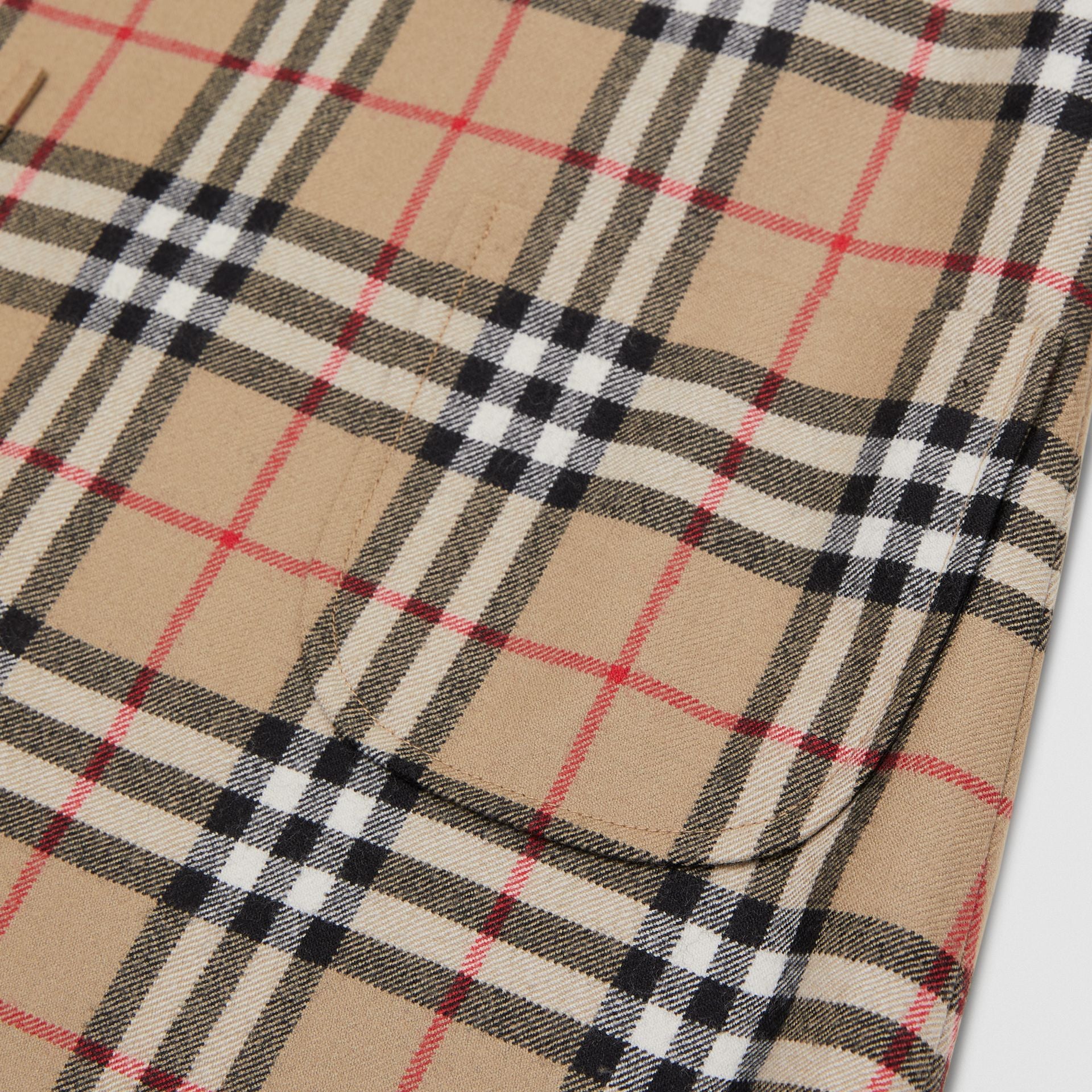 Girls Archive Beige Check Wool Dress