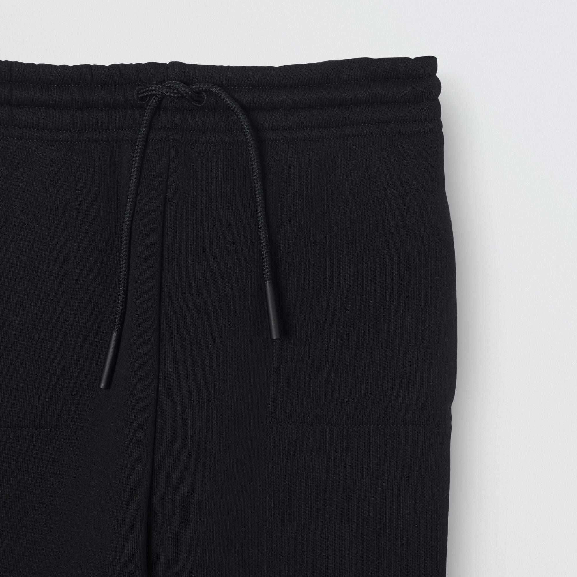 Boys Black Drawstring Cotton Trousers