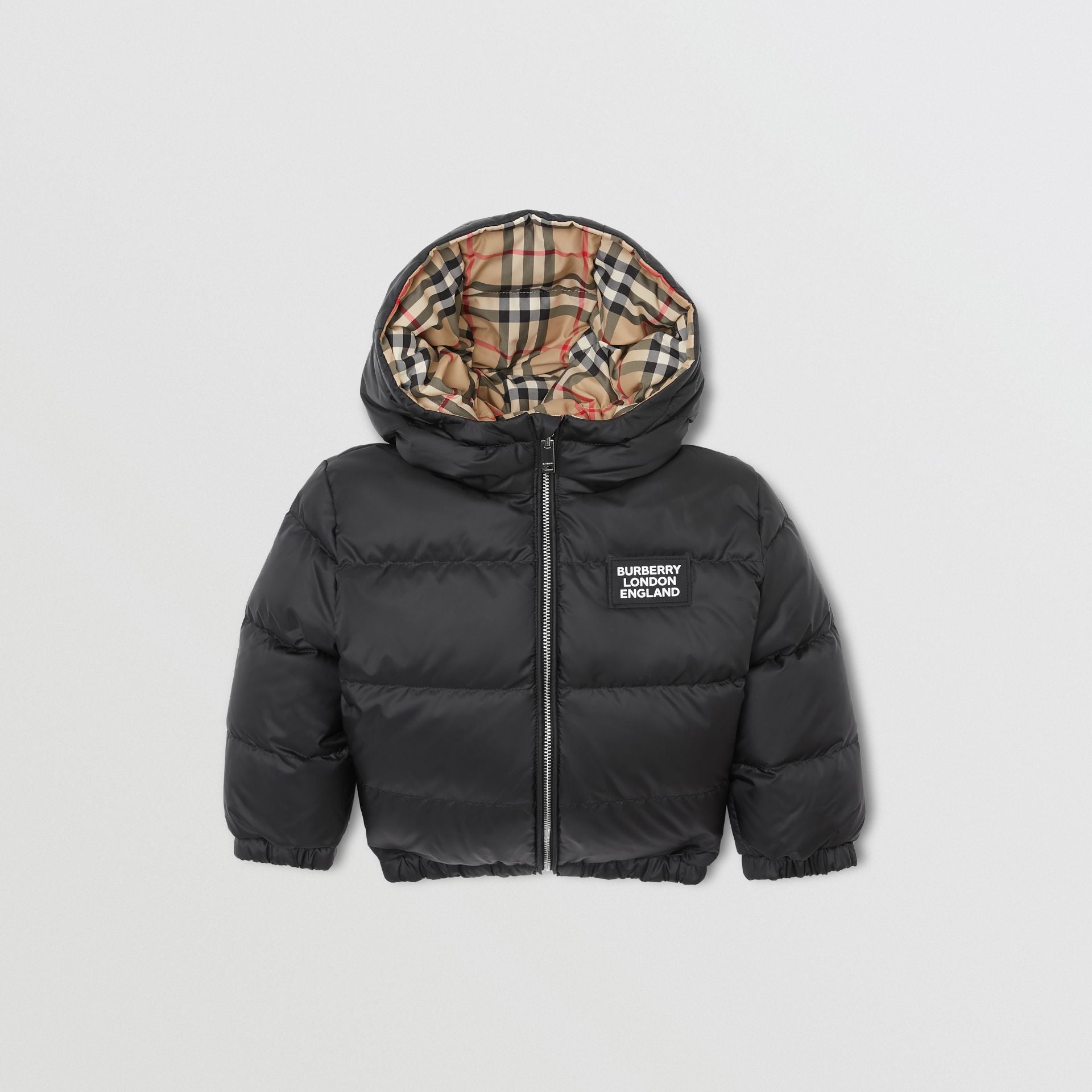 Baby Boys Black Reversible Padded Down Jacket