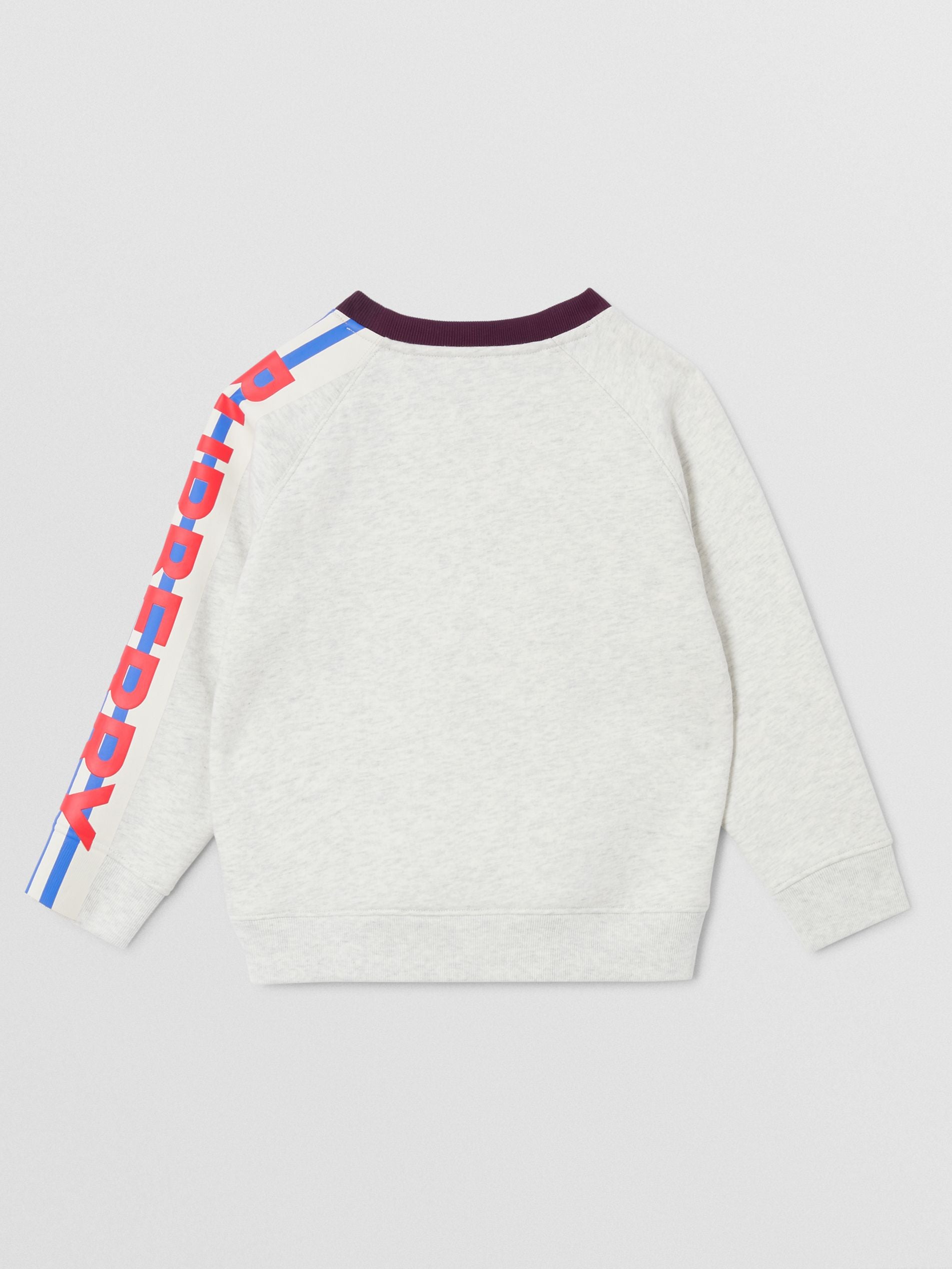 Girls White Logo Cotton Sweatshirt