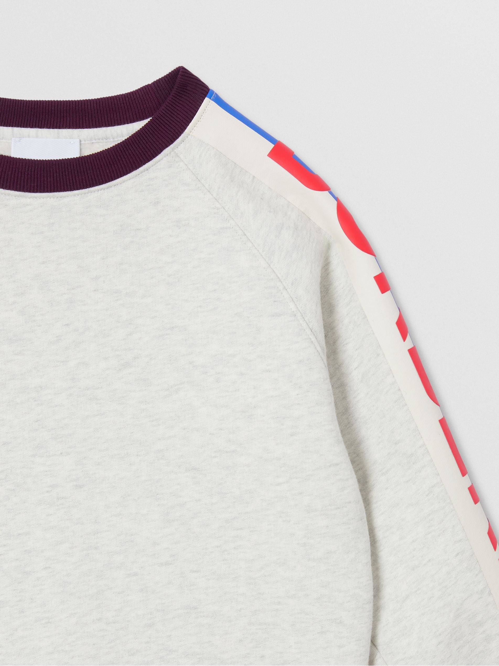 Girls White Logo Cotton Sweatshirt