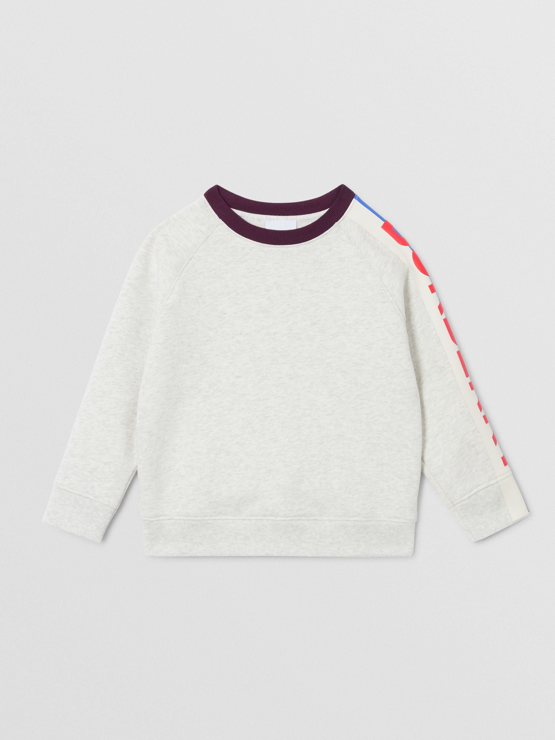 Girls White Logo Cotton Sweatshirt