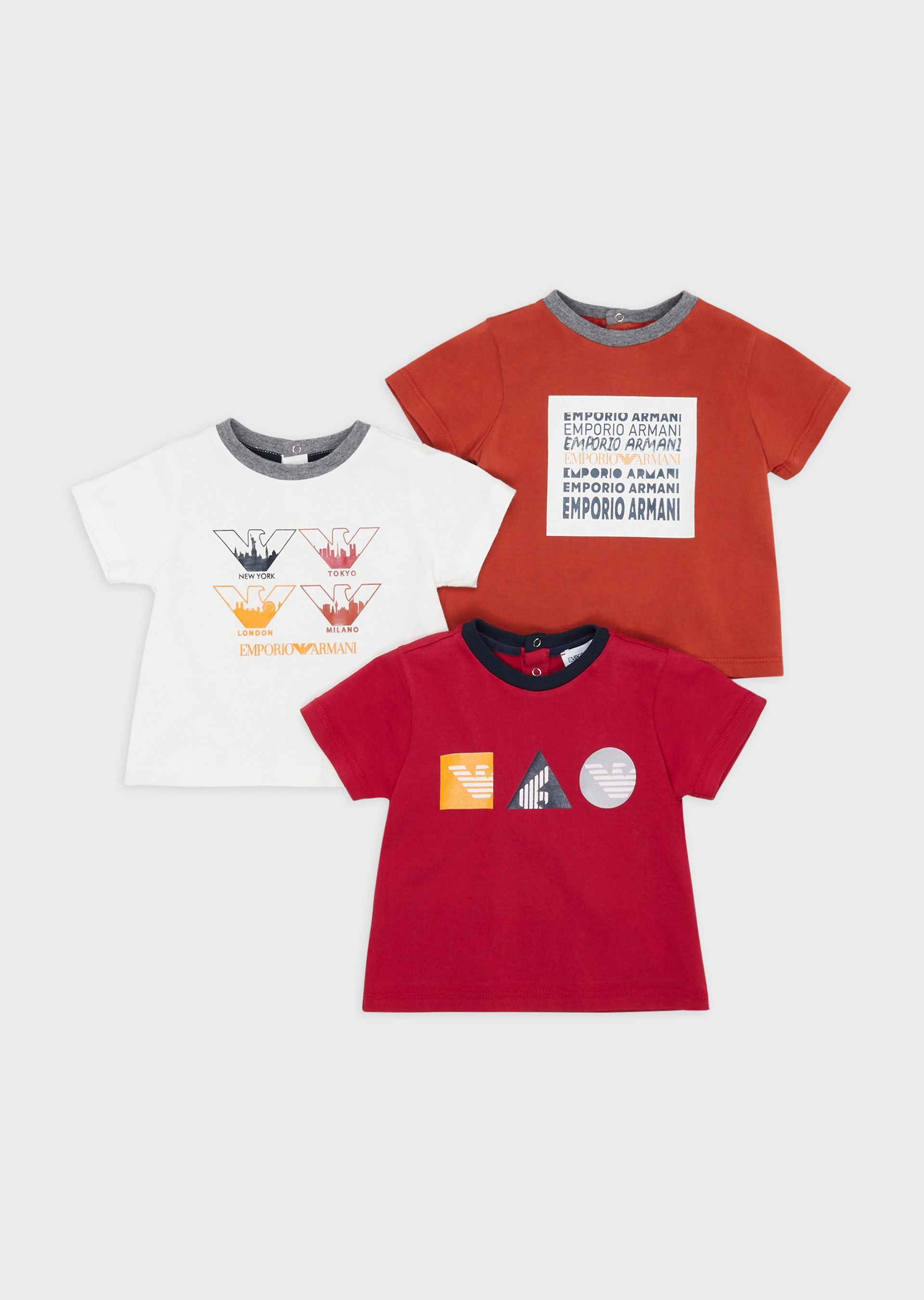 Baby Boys Multicolor Cotton T-shirt Sets