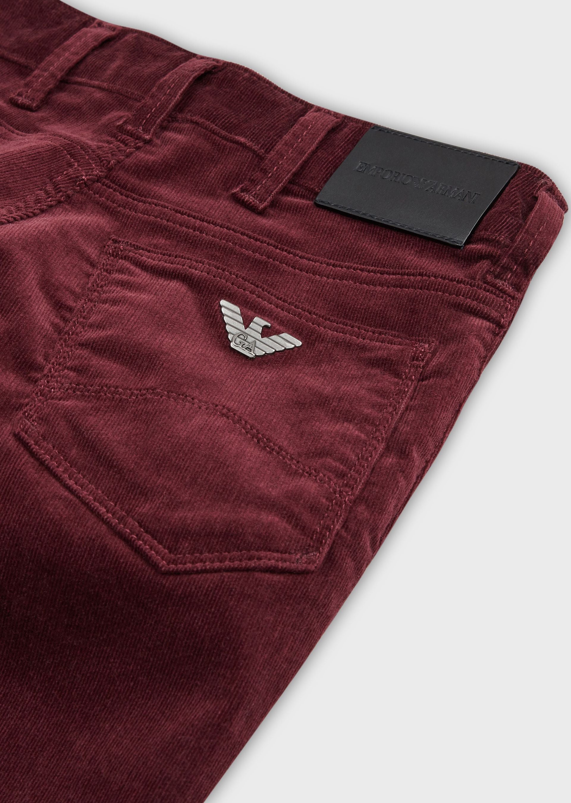 Boys Wine Red Corduroy Trousers