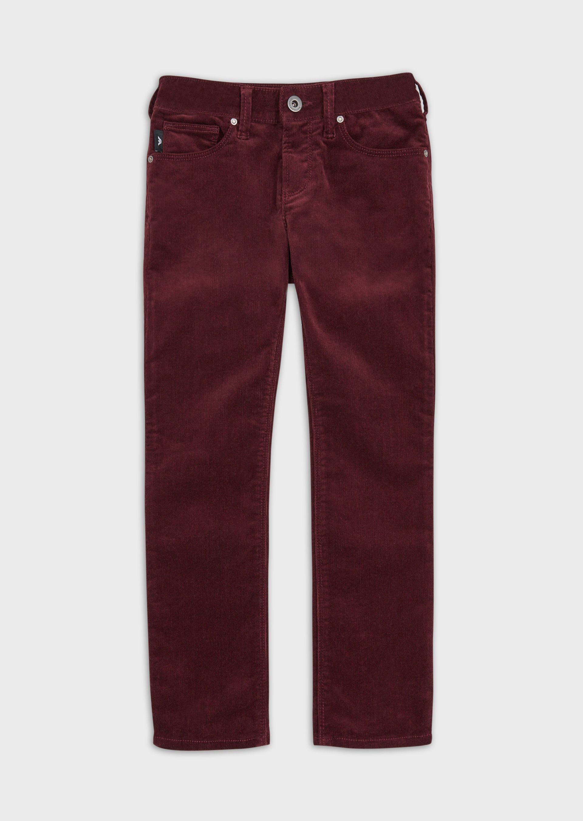 Boys Wine Red Corduroy Trousers