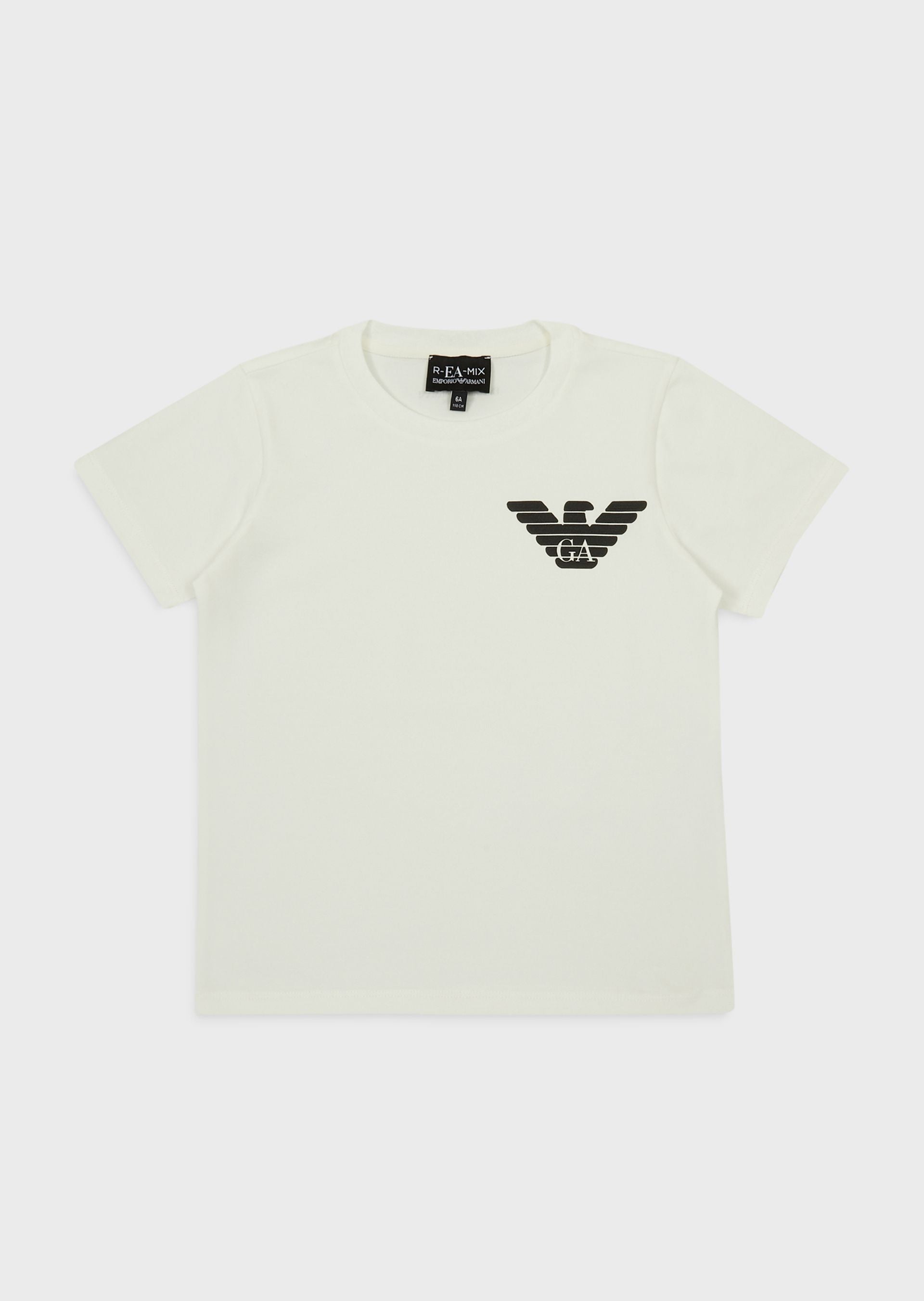 Boys White Cotton T-shirt