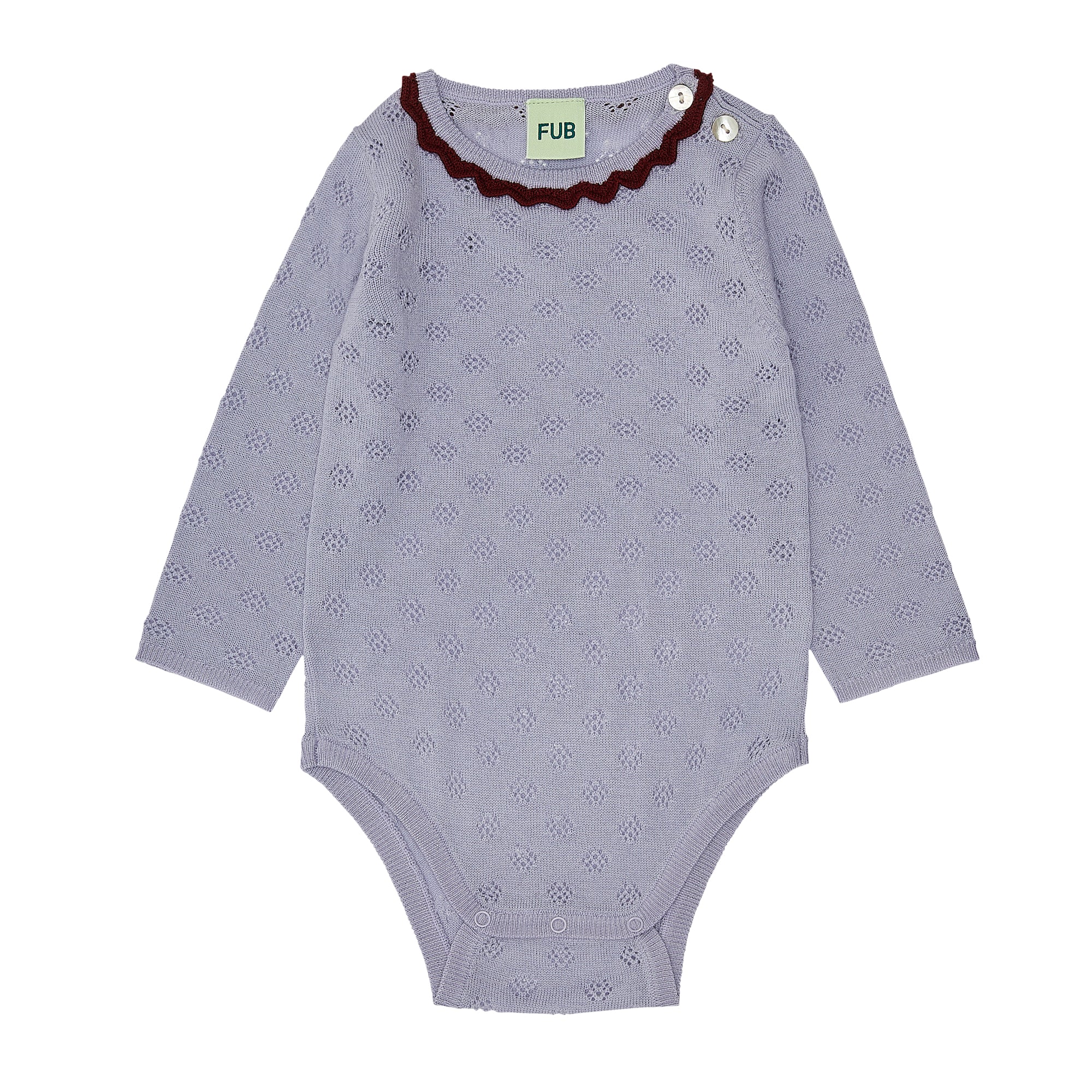Baby Boys & Girls Light Purple Wool Babysuit