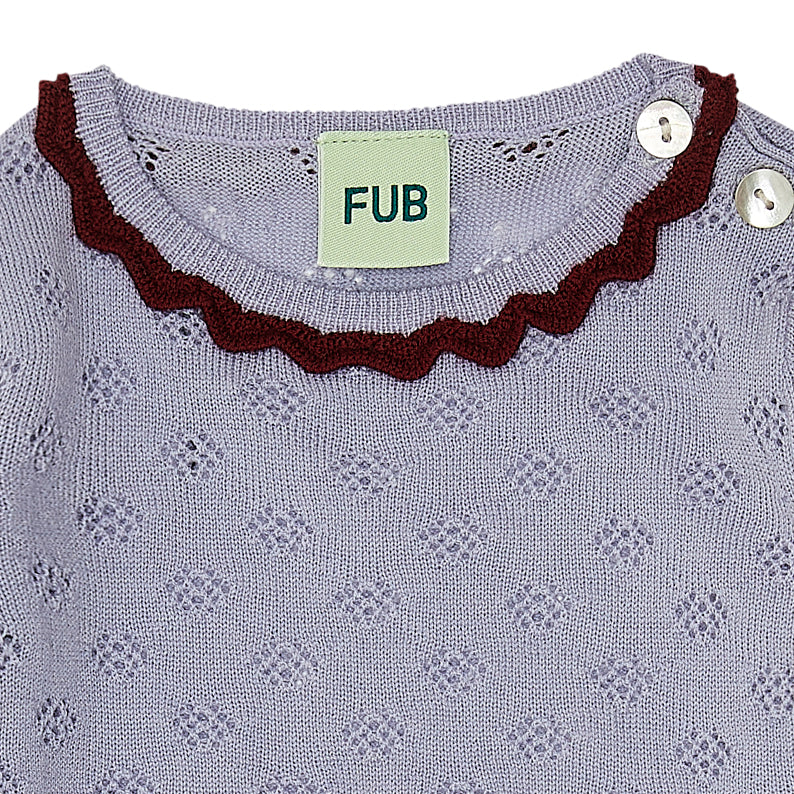 Baby Boys & Girls Light Purple Wool Babysuit