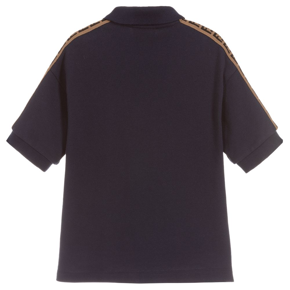 Boys Navy Blue Cotton Polo Shirt